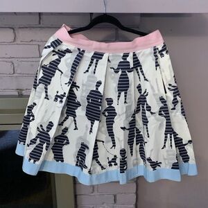 Charles Nolan Full Pleated Pattern skirt size 8